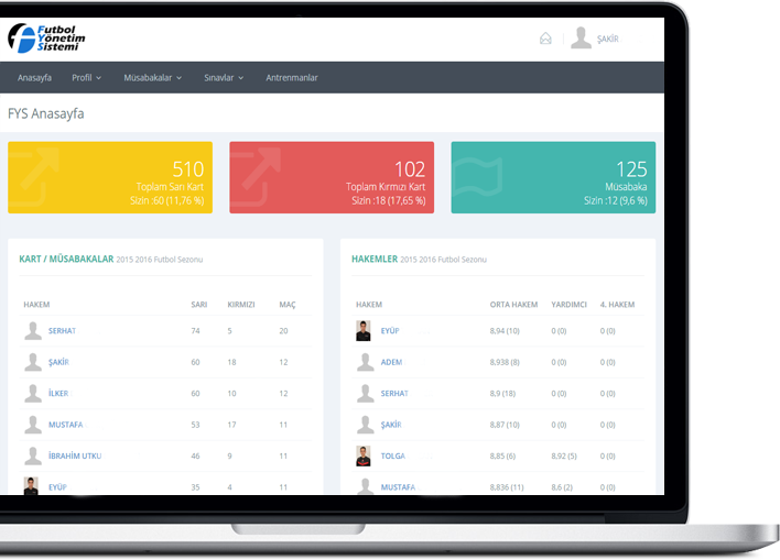 futbol yönetim sistemi